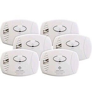 New Lot of 6 First Alert Battery Operated Carbon Monoxide Alarm Detector CO400